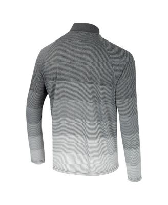 Men's Gray Iowa State Cyclones AI Striped Mesh Quarter-Zip Raglan Windshirt Jacket