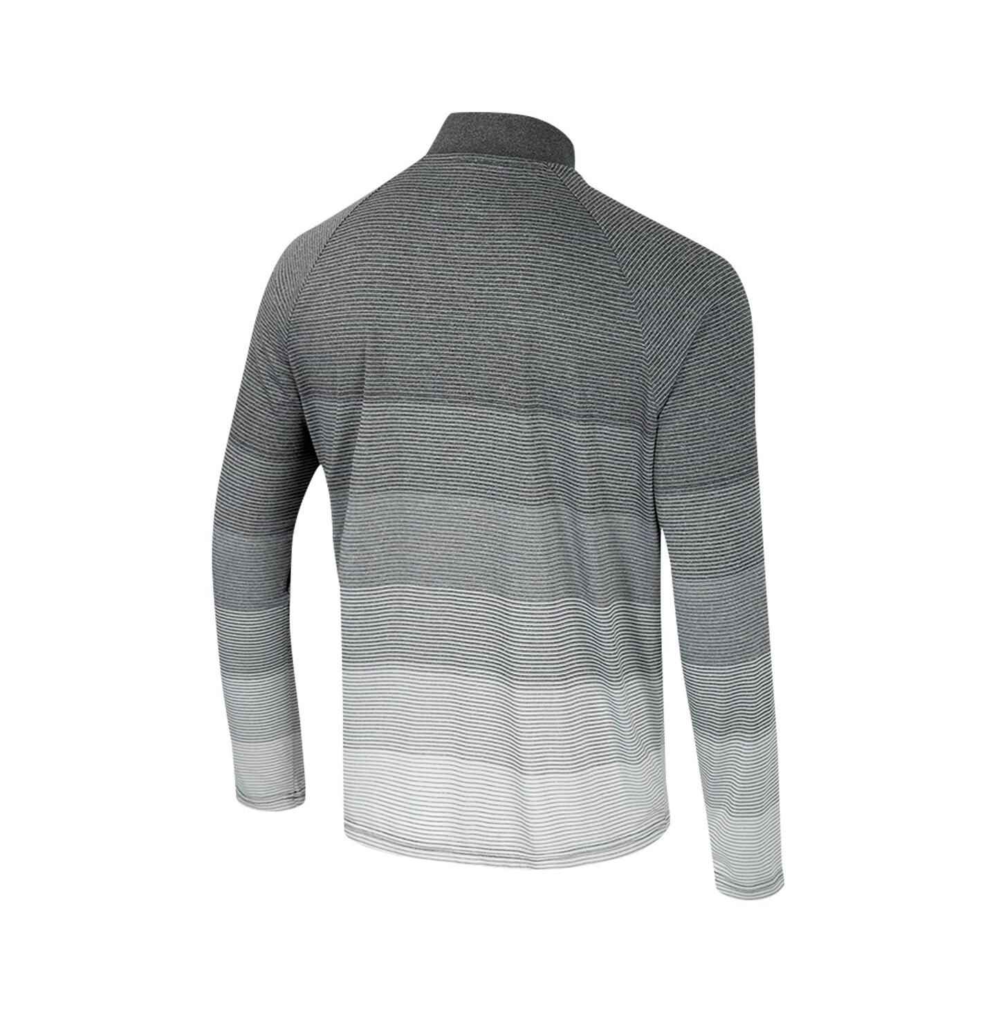 Мужская куртка Colosseum Gray Iowa State Cyclones AI Striped Mesh Quarter-Zip Raglan Windshirt — фото 3