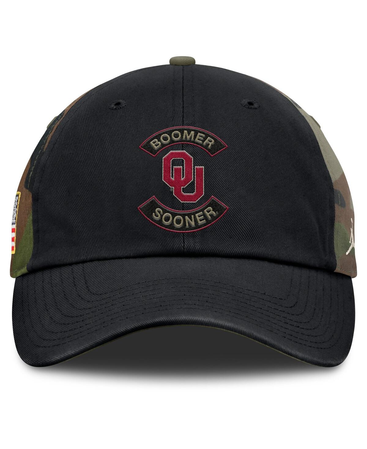 Jordan Men's Black/Camo Oklahoma Sooners 2025 Military Appreciation Club Adjustable Hat