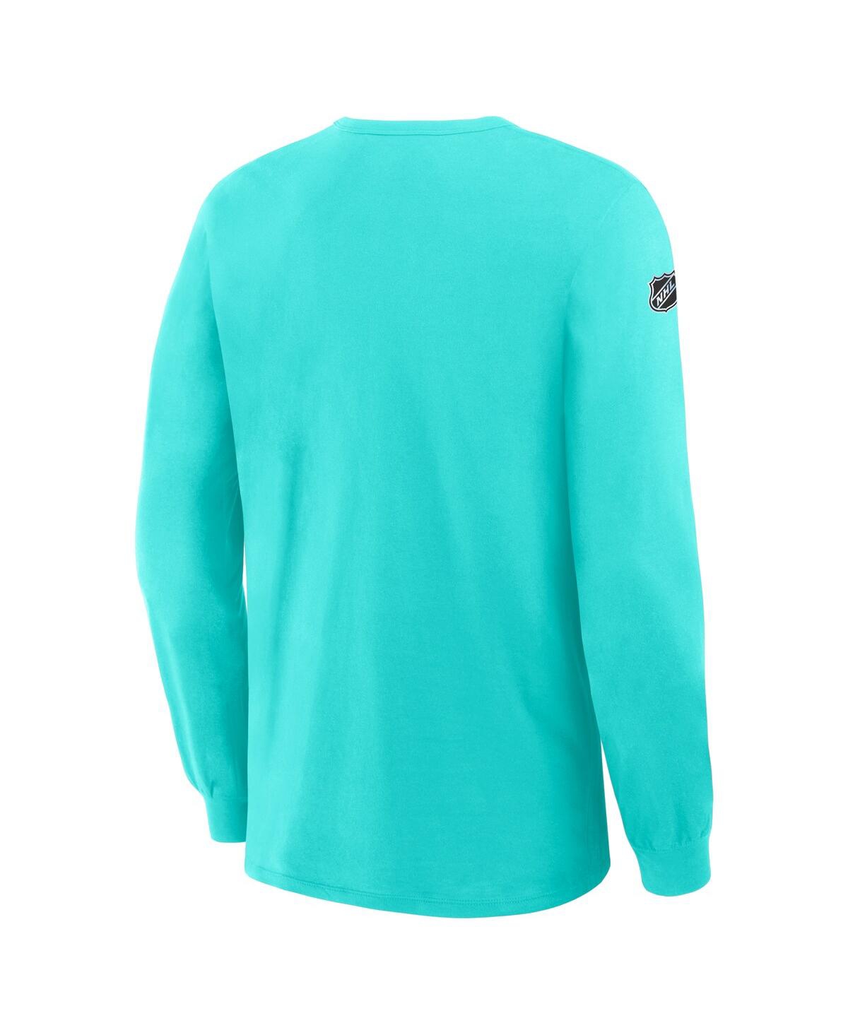 Fanatics Men's Light Blue Seattle Kraken Authentic Pro Property Of Practice Long Sleeve T-Shirt