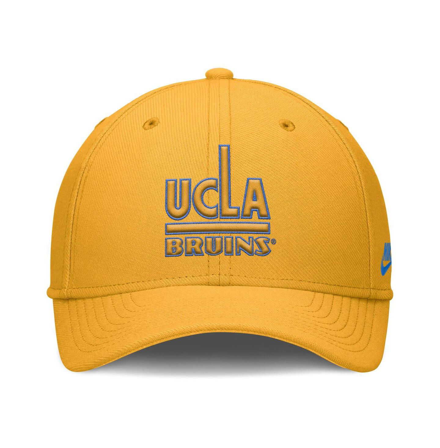 Мужская кепка Nike Gold Ucla Bruins Rise Academic Dri-FIT Flex Hat — фото 2
