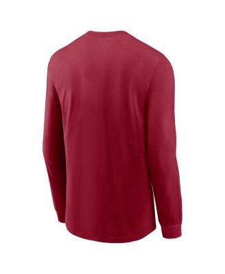 Men's Crimson Alabama Crimson Tide Legacy Arched Logo Long Sleeve T-Shirt
