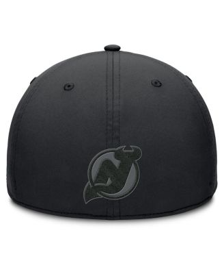 Men's Black New Jersey Devils Authentic Pro Road Team Code Flex Hat