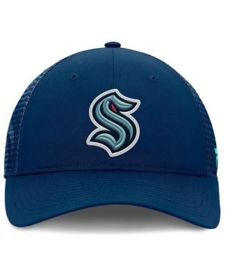 Men's Deep Sea Blue Seattle Kraken Authentic Pro Home Ice Trucker Adjustable Hat