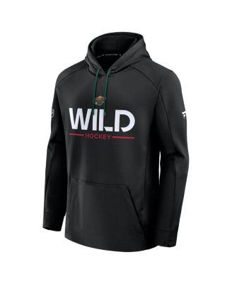 Men's Black Minnesota Wild Authentic Pro Rink Hoodie
