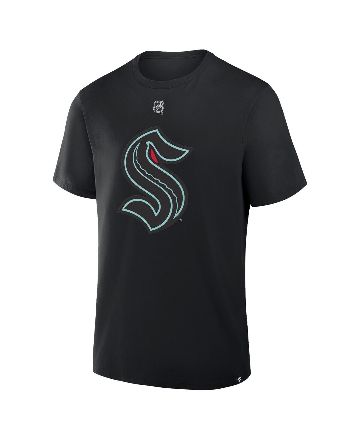Fanatics Men's Philipp Grubauer Black Seattle Kraken Authentic Stack Name Number T-shirt In Black