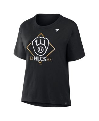 Women's Black Milwaukee Brewers 2025 National League Division Series Champions Locker Room T-Shirt