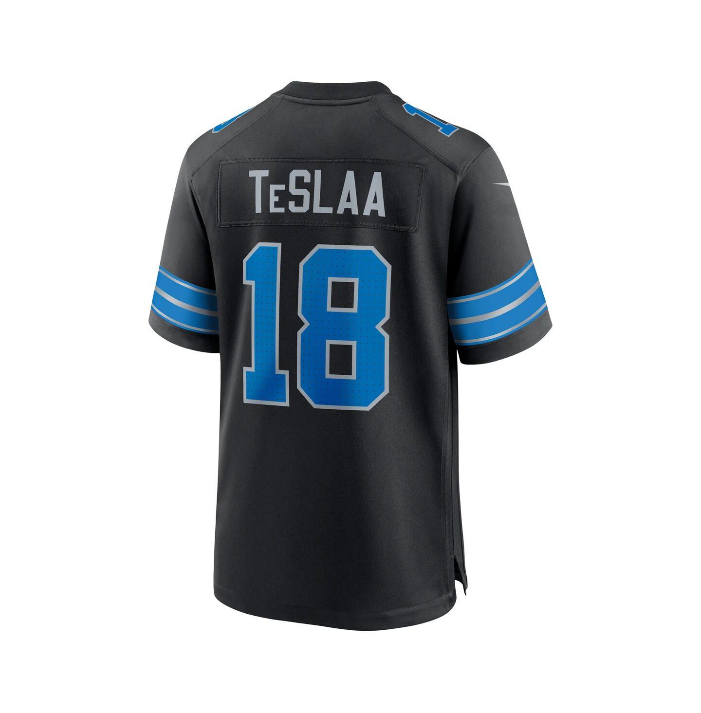 Мужской топ Nike Isaac TeSlaa Black Detroit Lions Alternate Game Player Jersey — фото 3