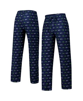 Concepts Sport - Men's College Navy Seattle Seahawks Record Allover Print Knit Pants
