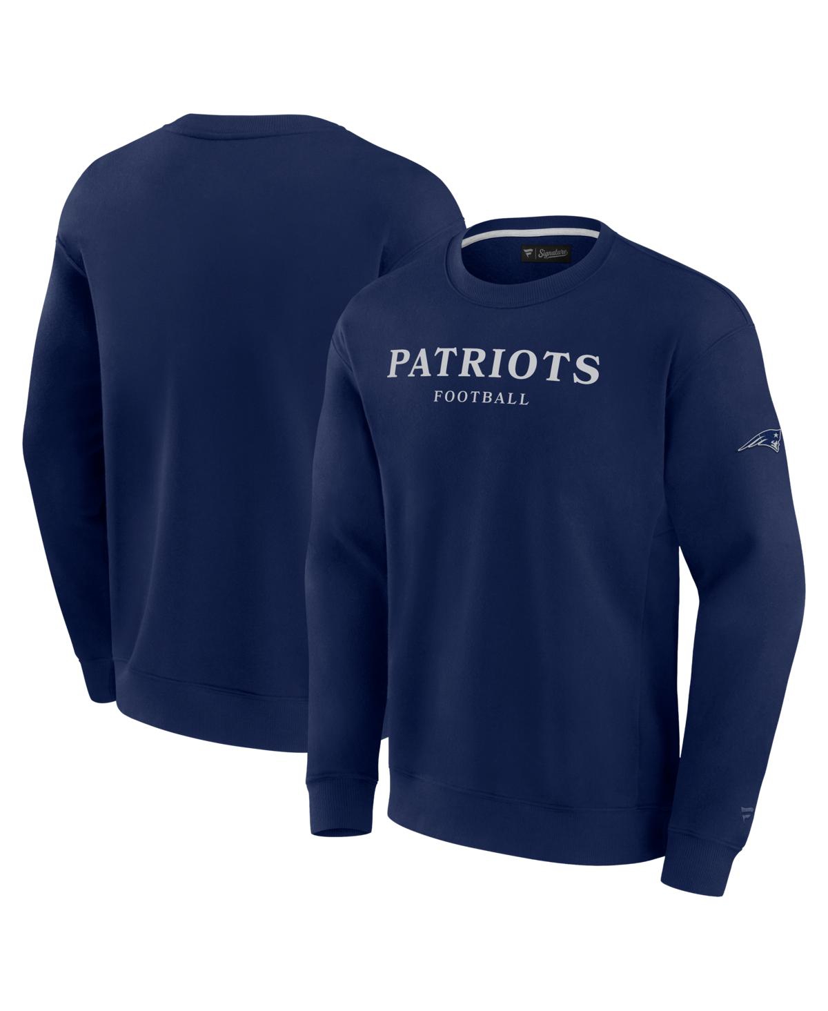 Fanatics Men's And Women's Navy New England Patriots Elements Unlimited Fleece Pullover Sweatshirt In Blue