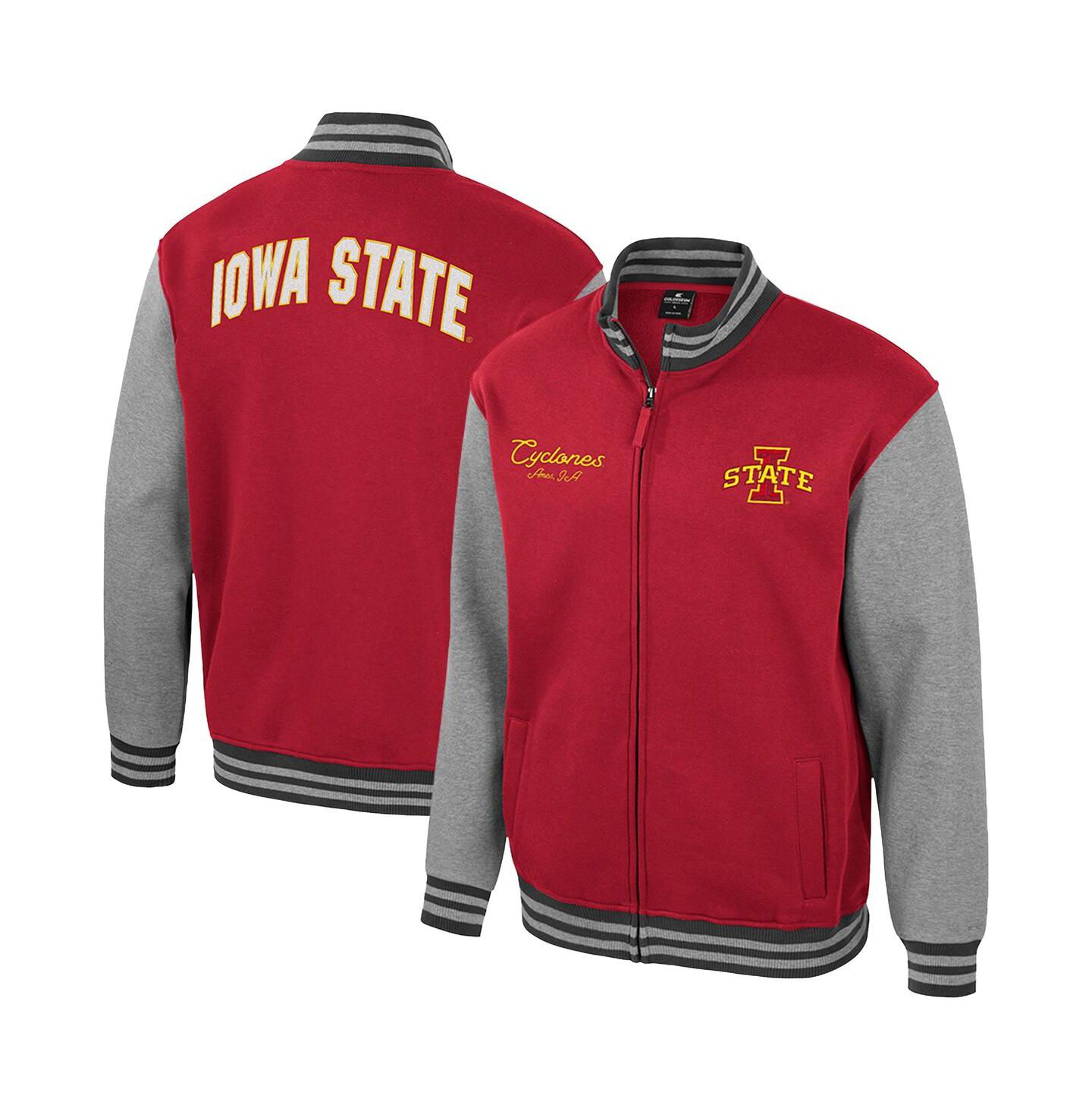 Мужская куртка Colosseum Cardinal Iowa State Cyclones Ambi-Turner Full-Zip Varsity — фото 1