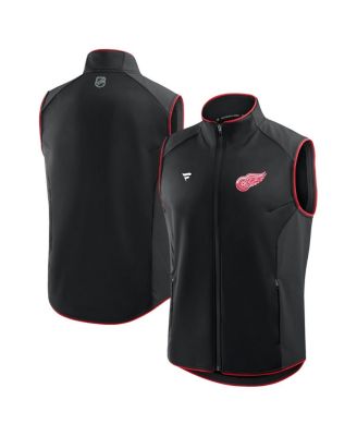 Fanatics - Men's Black Detroit Red Wings Authentic Pro Rink Full-Zip Vest