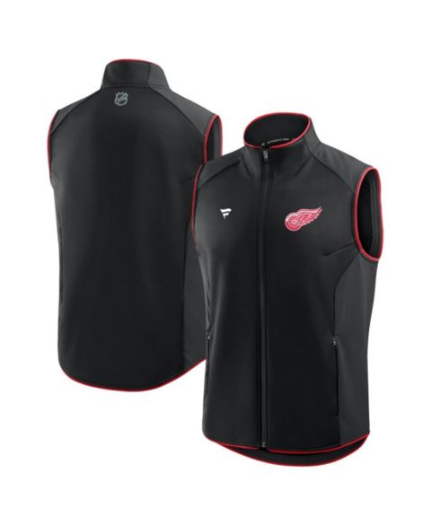 Мужской жилет Fanatics Black Detroit Red Wings Authentic Pro Rink Full-Zip Vest