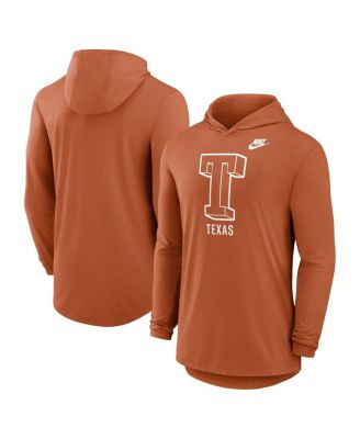 Nike - Men's Texas Orange Texas Longhorns Legacy Tri-Blend Dri-FIT Long Sleeve Hoodie T-Shirt