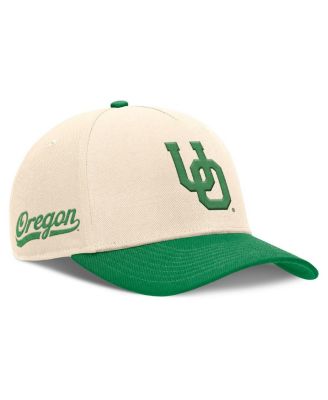 Nike - Men's Natural/Green Oregon Ducks Academic Rise Dri-FIT Adjustable Hat