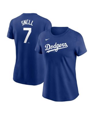 Nike - Women's Blake Snell Blue Los Angeles Dodgers Fuse Name Number T-Shirt