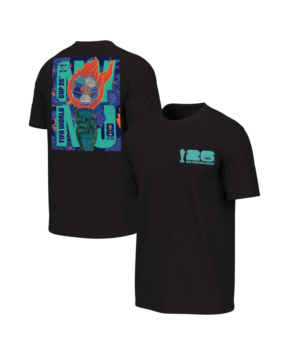 Outerstuff Men's Black 2026 Fifa World Cup New York Host City Poster Graphic T-shirt In Black