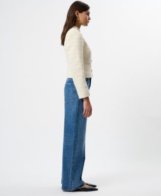 Women's Structured Tweed Long-Sleeve Jacket