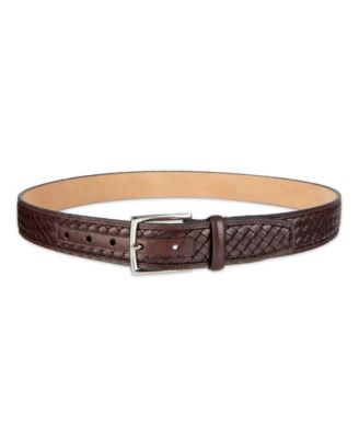 Men's Woven Inlay Leather Dress Belt