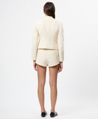 Women's Structured Tweed Long-Sleeve Jacket