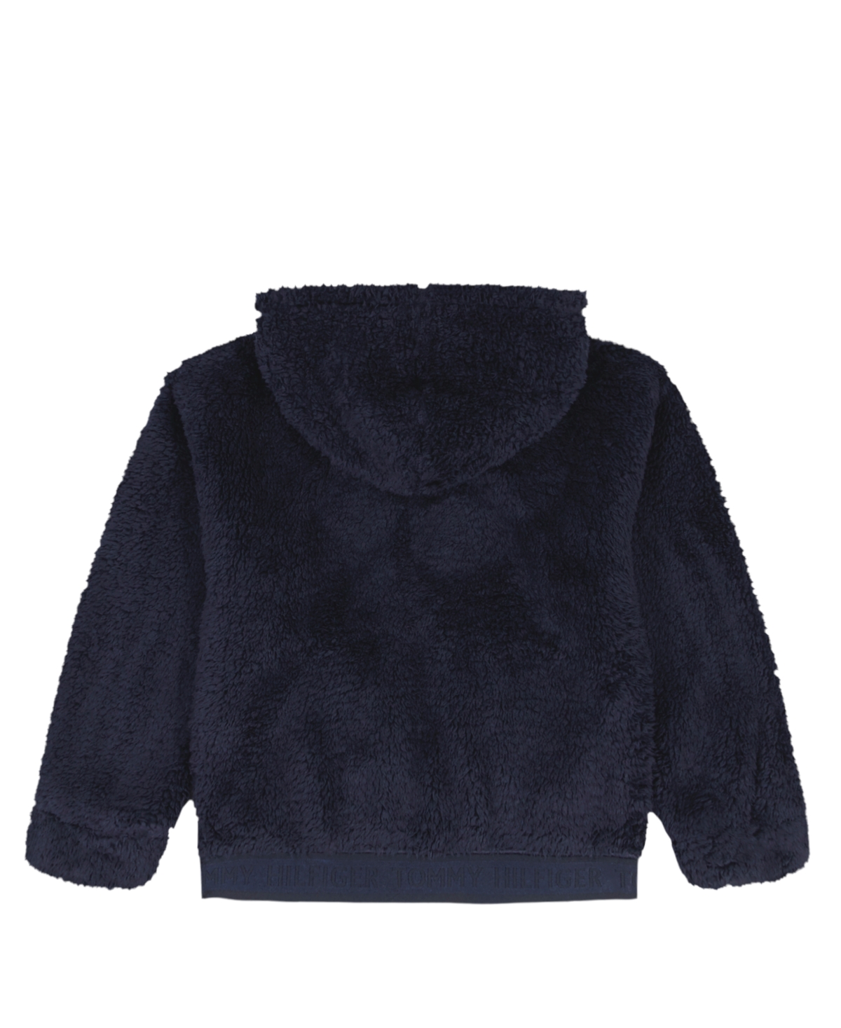 Tommy Hilfiger Girls 7-16 Minky Loose Fit Zip Up Hoodie In Blue