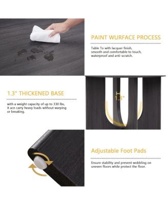 5-Pc Set Round Dining Table & Upholstered Chairs for Kitchen or Small Spaces