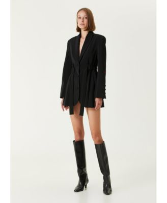 black jacket dresses for women ️Beautiful party wear Black long gown with long jacket which has ️Beautiful sequin and embroidery with the hip belt ️. Fits size 38 and 40 main image 0