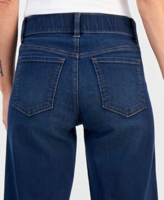 Petite Pull-On Shaping High-Rise Wide-Leg Jeans, Macy's Exclusive 