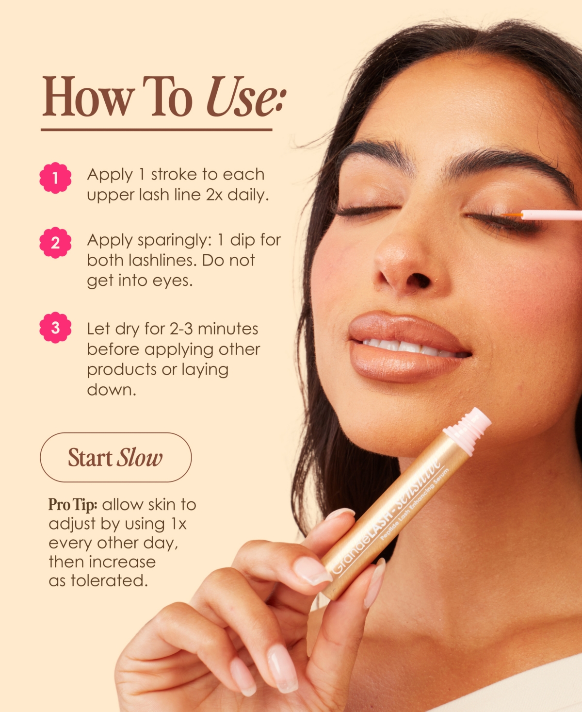 Grande Cosmetics Sensitive Peptide Lash Enhancing Serum, 0.14 Fl. Oz. In Transparent