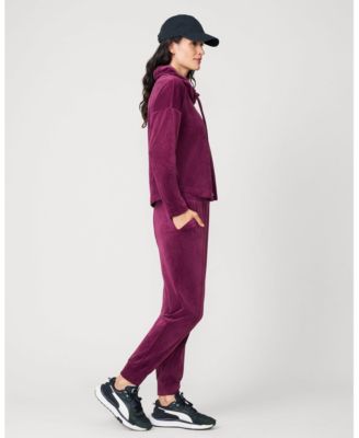 Women's Velour Cowlneck Jogger Set
