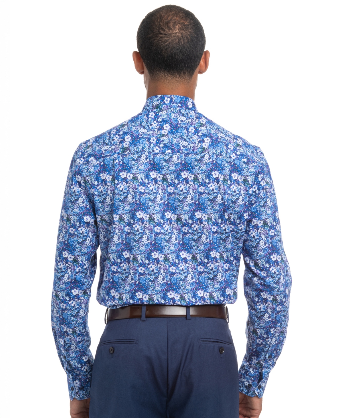 Nick Graham Men's Hillside Floral Modern Fit Shirt In Blue