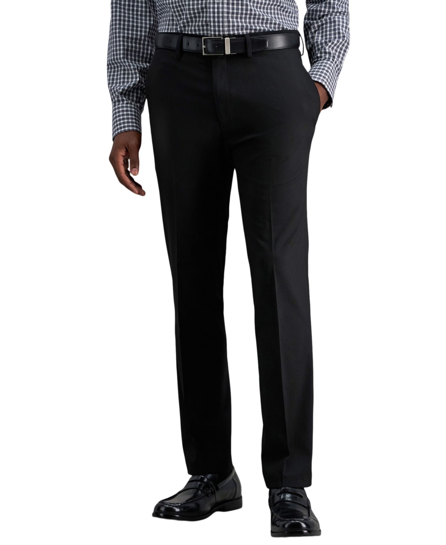 Мужские брюки Kenneth Cole Reaction Slim-Fit Stretch Dress Pants, цвет: Чёрный — фото 2