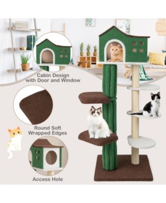 Multi-level Cat Tree with Condo andand Anti-tipping Device