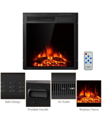 22.5 Inch Electric Fireplace Insert Freestanding and Recessed Heater