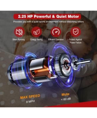 2.25 HP Electric Motorized Folding Running Treadmill Machine with LED Display