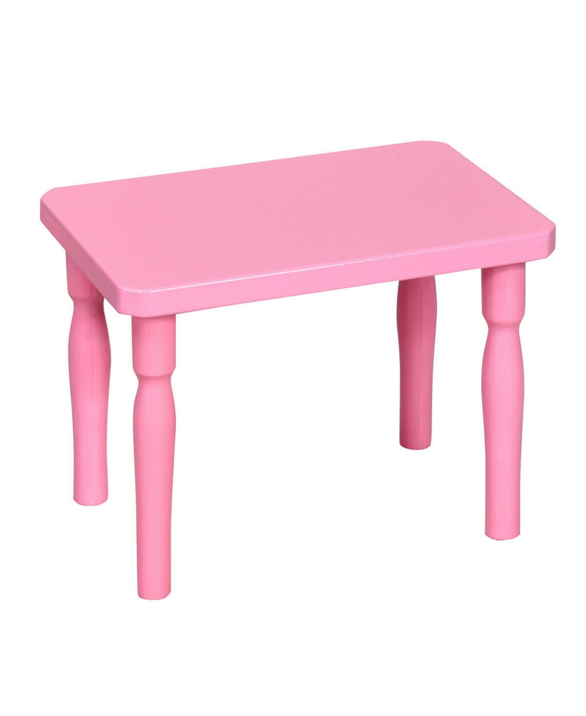 Sugift Pink 30-Key Wood Toy Kids Grand Piano with Bench and Music Rack