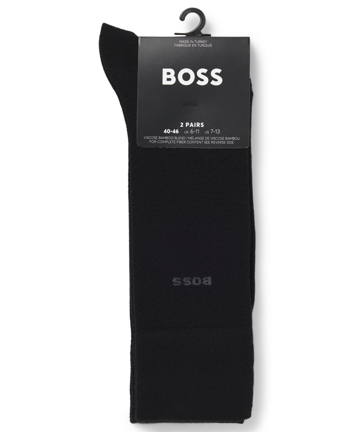 Hugo Boss Men's 2-Pack Solid Regular Length Socks