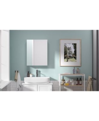 20x16 inch Bathroom Wall Cabinet, Saver Storage, Medicine Cabinet with 1 Door and Adjustable Shelves，Flat-Pack Design