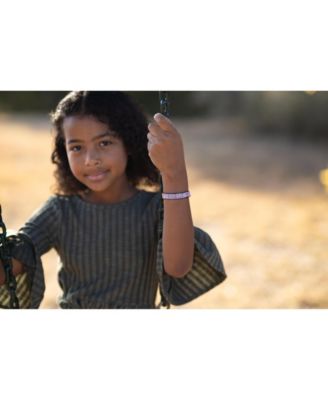 Breast Cancer Awareness Handmade Beaded Bracelet – Pink with White HOPE