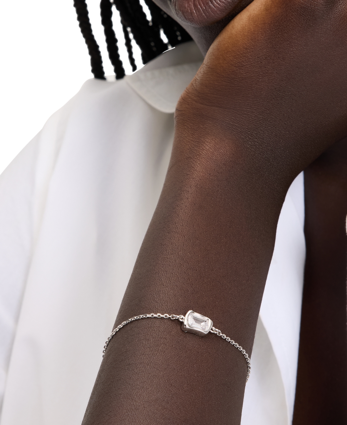 kate spade new york Cubic Zirconia Molten Glass Solitaire Bracelet (also in Silver-Tone)