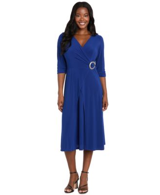 Women's Pleated Crochet Open Back Midi Dress