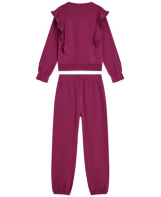 Girls' 7-14 Long-Sleeve Top and Joggers, 2-Piece Set