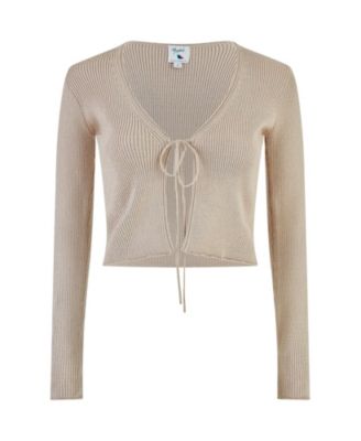 Women's Metallic Rib Knit Bolero