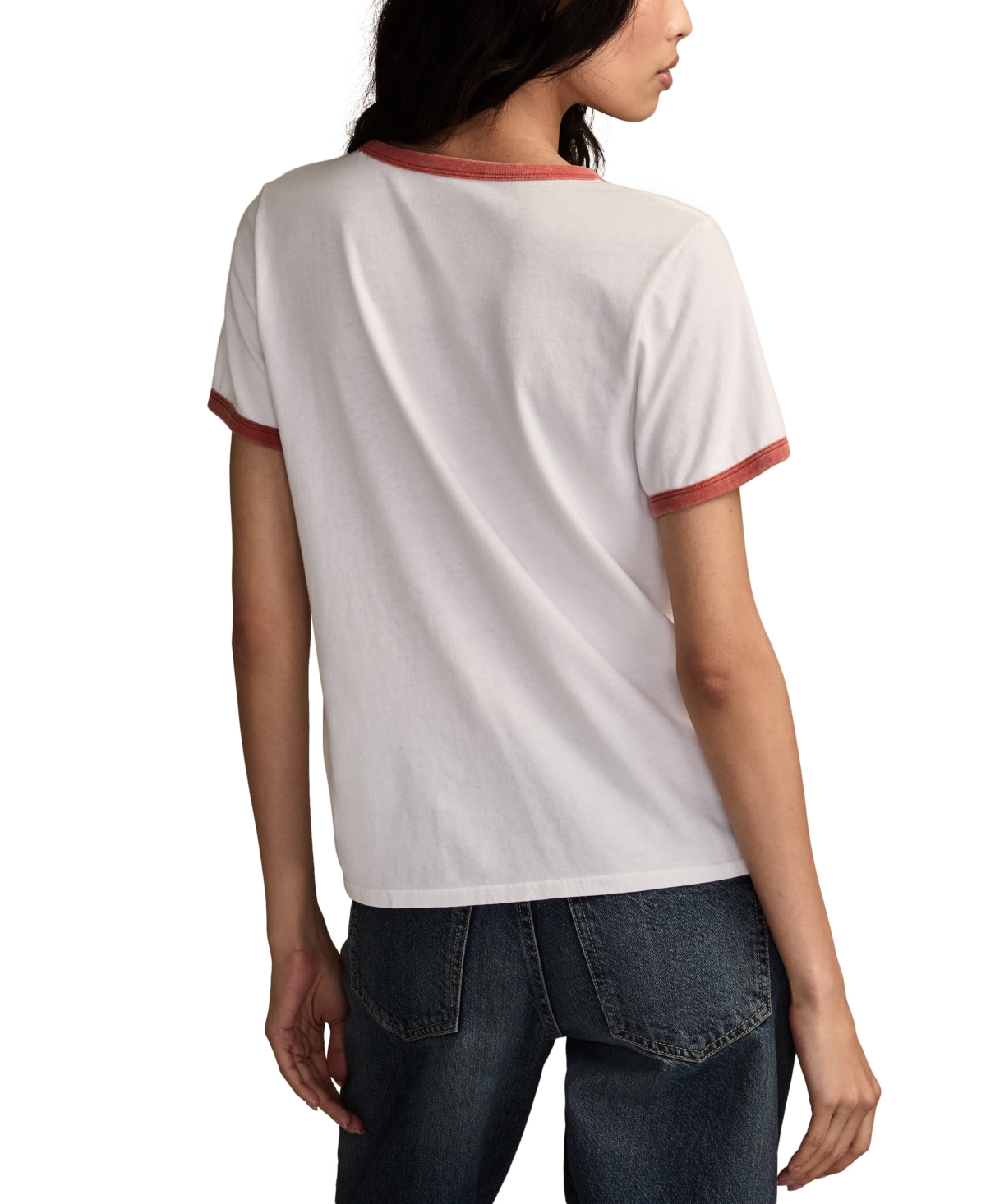 Lucky Brand Women's Coca Cola Halftone Santa Classic Crewneck Top