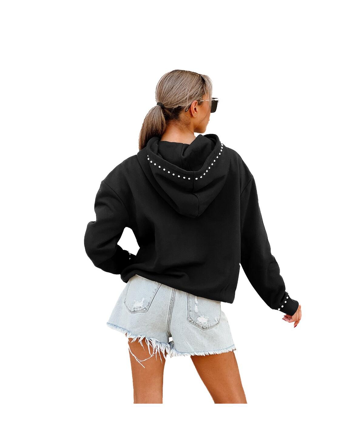 Gameday Couture Women's Black Seattle Seahawks Studded Pullover Hoodie In Black