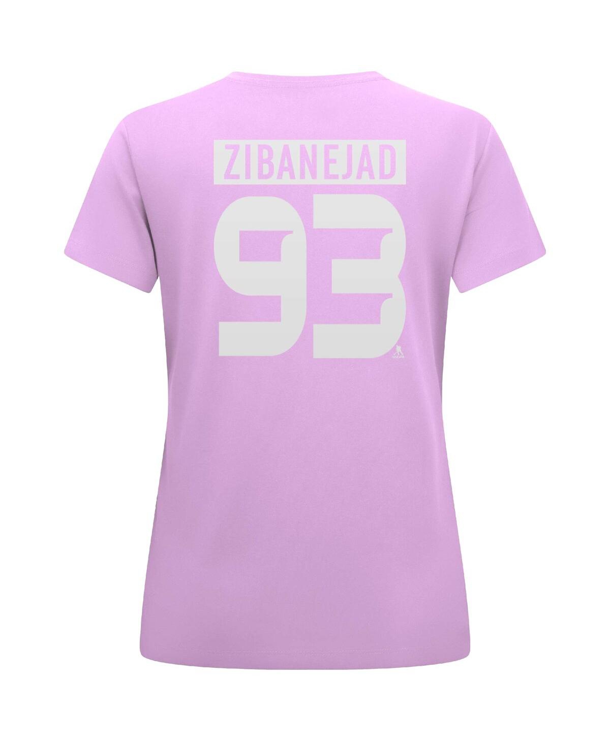 Levelwear Women's Mika Zibanejad Lavender New York Rangers Hockey Fights Cancer Anthem Name Number T-shirt In Purple