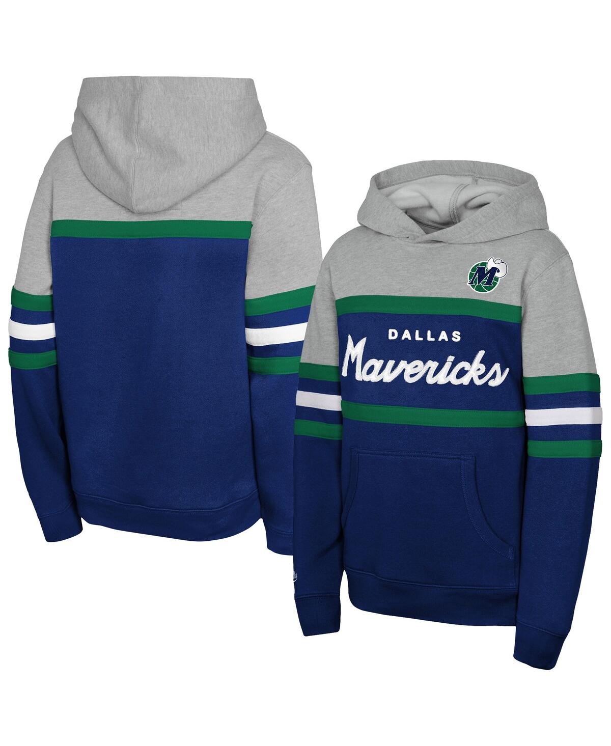 Mitchell & Ness Big Boys And Girls Royal Dallas Mavericks Hoodie In Blue
