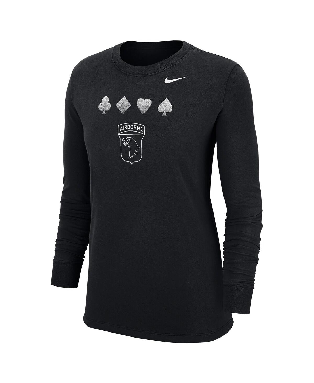 Nike Women's Black Army Black Knights 2024 Rivalry Collection Suit Long Sleeve T-shirt In Black