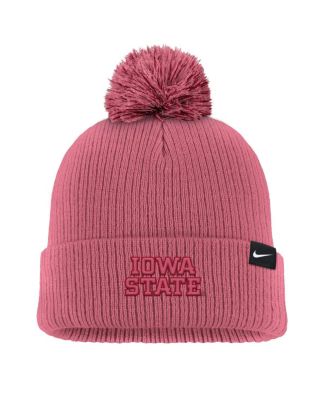 Men's Pink Iowa State Cyclones Tonal Peak Cuffed Knit with Pom Hat