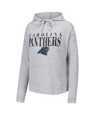Women's 2-Piece Gray Carolina Panthers Juniper Long Sleeve Hoodie Top and Shorts Set